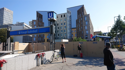 Berlin fasadmålningar vid Hauptbahnhof