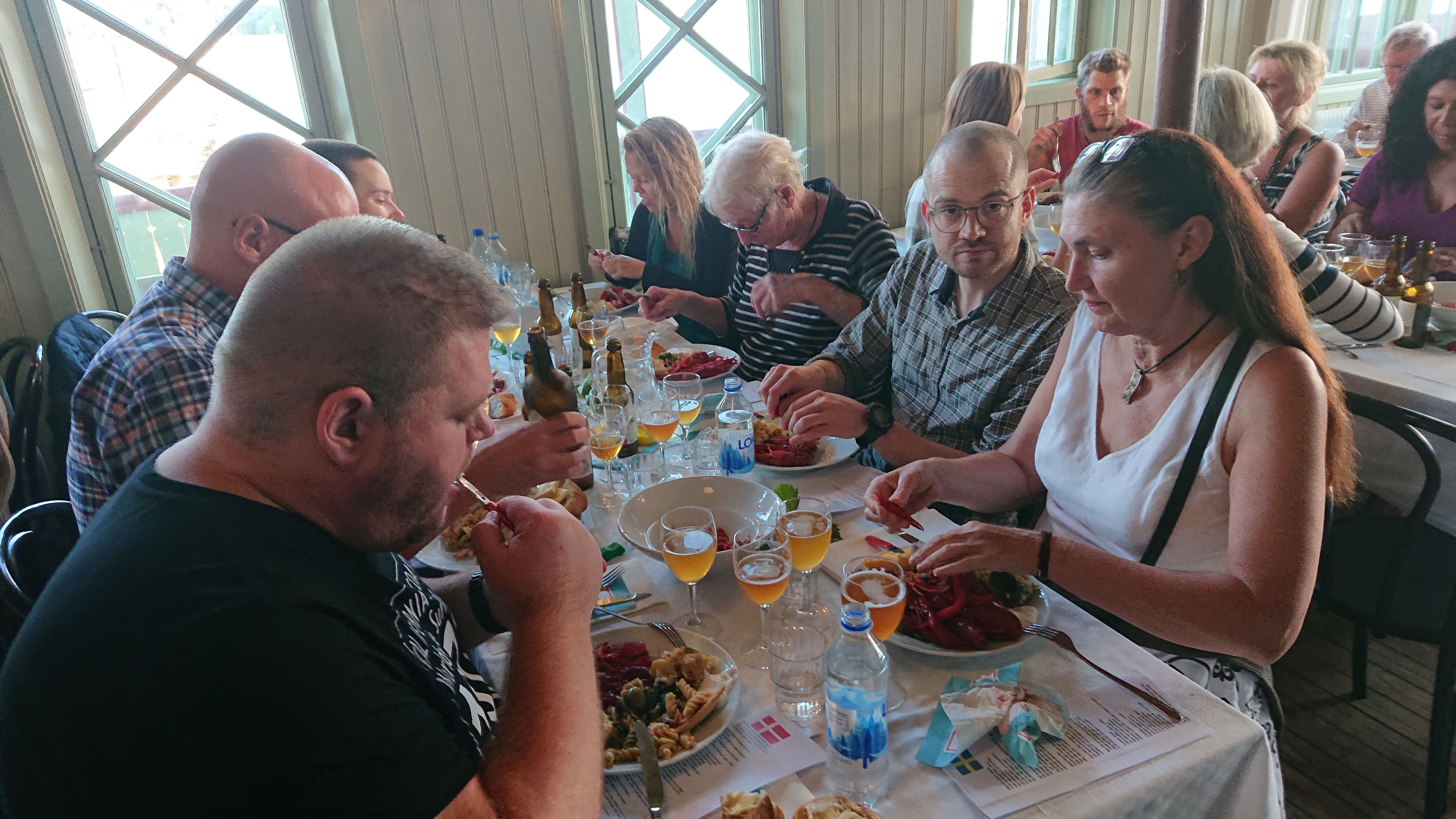 Kräftskiva med vännerna från Sjaellandsgades Bad i Köpenhamn 2018